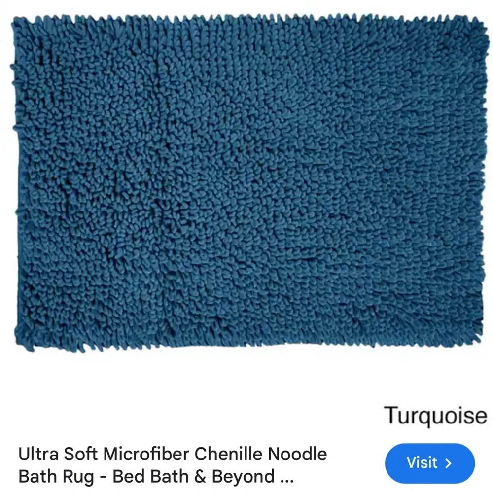 Ultra soft microfiber Chenille noodle bath rug (set of 2) 31* 20